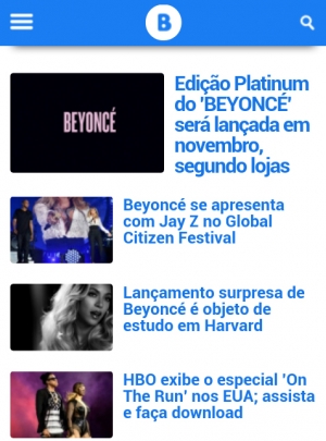 Vers&atilde;o mobile do Beyonc&eacute; on Top, 2014 (Reprodu&ccedil;&atilde;o)