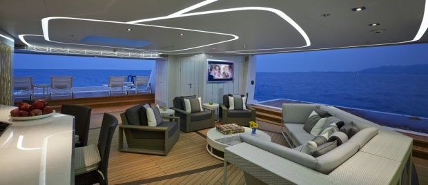 O luxuoso iate Galactica Star. Aluguel semanal pode chegar a US$ 900 mil (Foto: Divulgação)