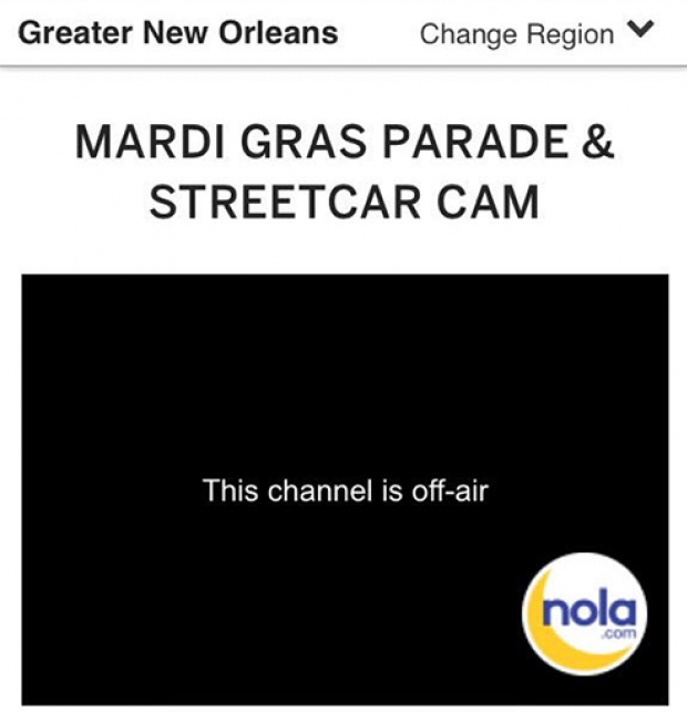 Câmera de vigilância desligada em Nova Orleans (Foto: Reprodução)