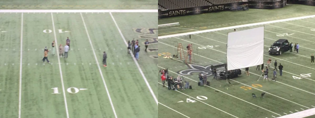 Beyoncé e Jay Z no Superdome (Foto: Reprodução)