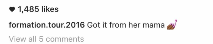 Legenda de usu&aacute;rio sobre ontagem de Beyonc&eacute; e Tina usando vestido Givenchy (Foto: Reprodu&ccedil;&atilde;o)