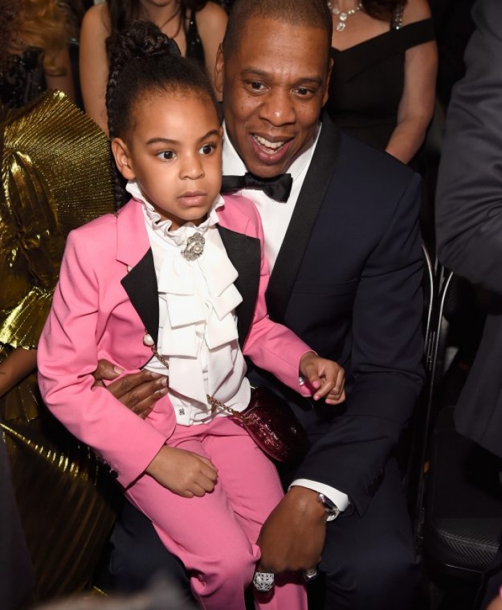 Blue Ivy e Jay Z no Grammy 2017 (Foto: Reprodução)