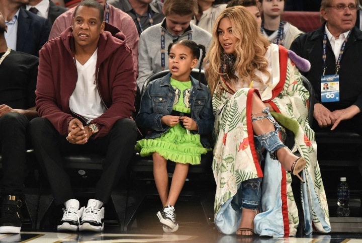 Jay Z, Blue Ivy e Beyonc&eacute; (Foto: Reprodu&ccedil;&atilde;o)