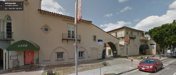 Local na Sunset Boulevard, Hollywood (Foto: Reprodu&ccedil;&atilde;o/Google Maps)