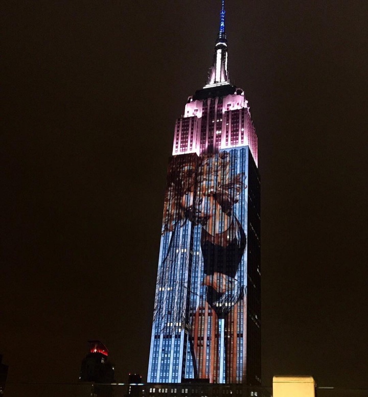 Projeção no Empire State Building (Foto: Reprodução)