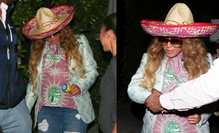 Beyoncé celebra o CInco de Mayo (Foto: BackGrid)