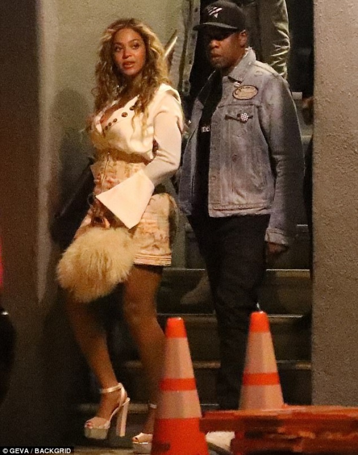 Beyoncé na listening party do rapper Vic Mensa (Foto: Reprodução/DailyMail)