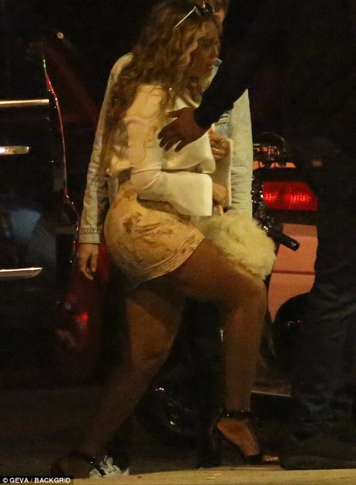 Beyoncé na listening party do rapper Vic Mensa (Foto: Reprodução/DailyMail)