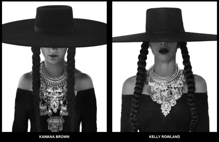 Parentes e amigas parabenizam Beyoncé usando figurino de 'Formation' (Foto: Divulgação)