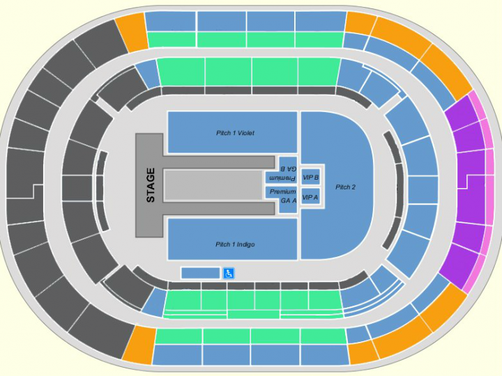 Mapa de setores para o show da OTR II (Foto: Divulgação)