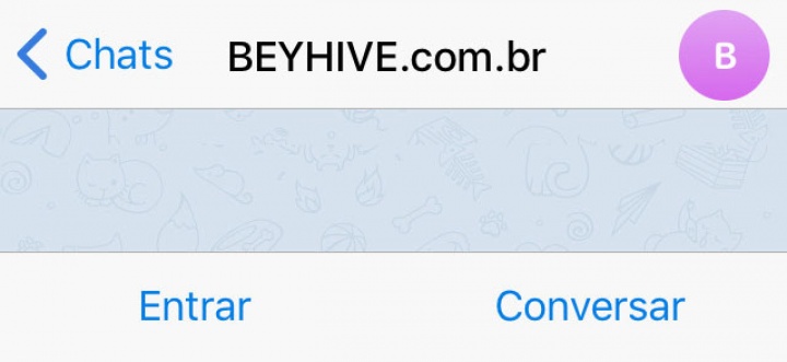 Canal BEYHIVE.com.br no Telegram (Foto: Reprodução)