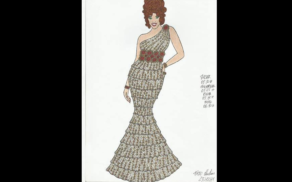 Croqui inspirado em Beyonc&eacute;.