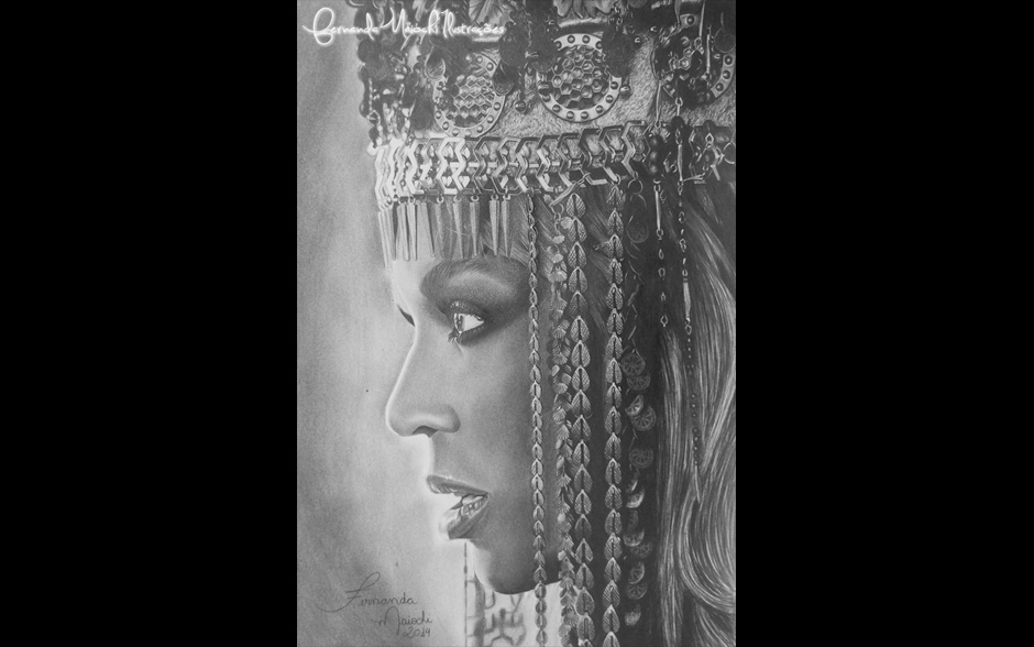 "Desenho que fiz especialmente para a Diva", contou Fernanda.