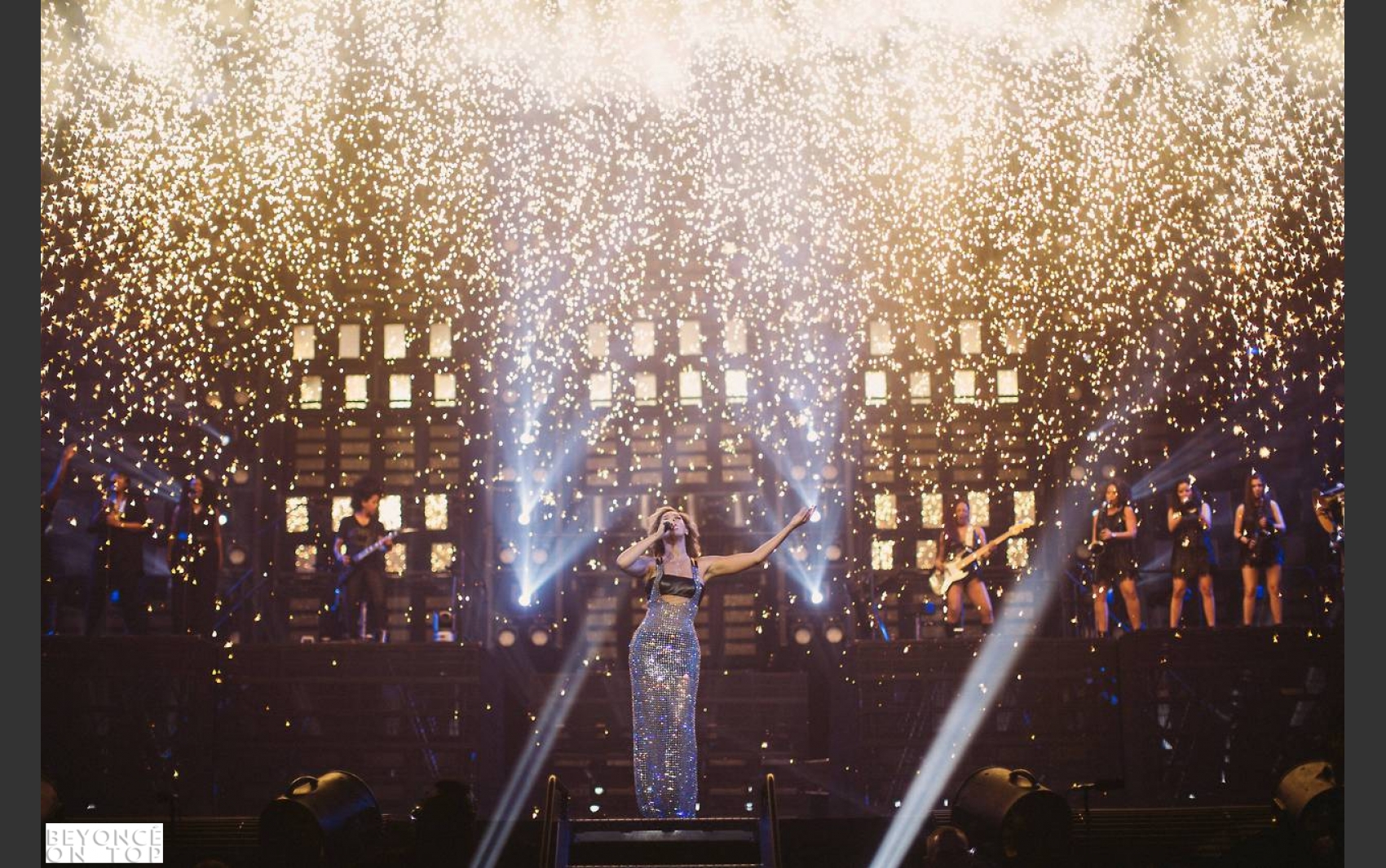 Beyonc&eacute; fez primeiro show da turn&ecirc; em 2014 em Glasgow, na Esc&oacute;cia. 