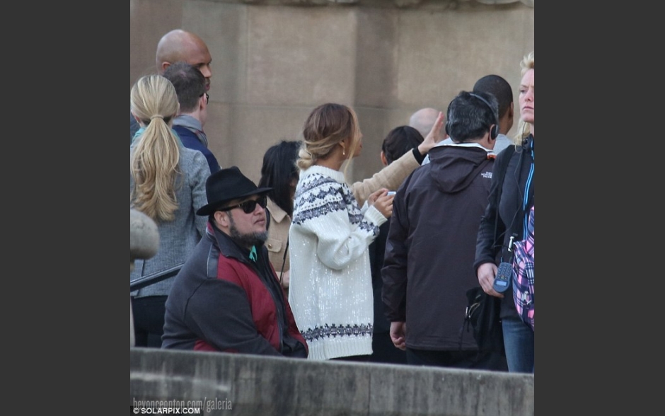 Beyonc&eacute; e fam&iacute;lia em Barcelona. 