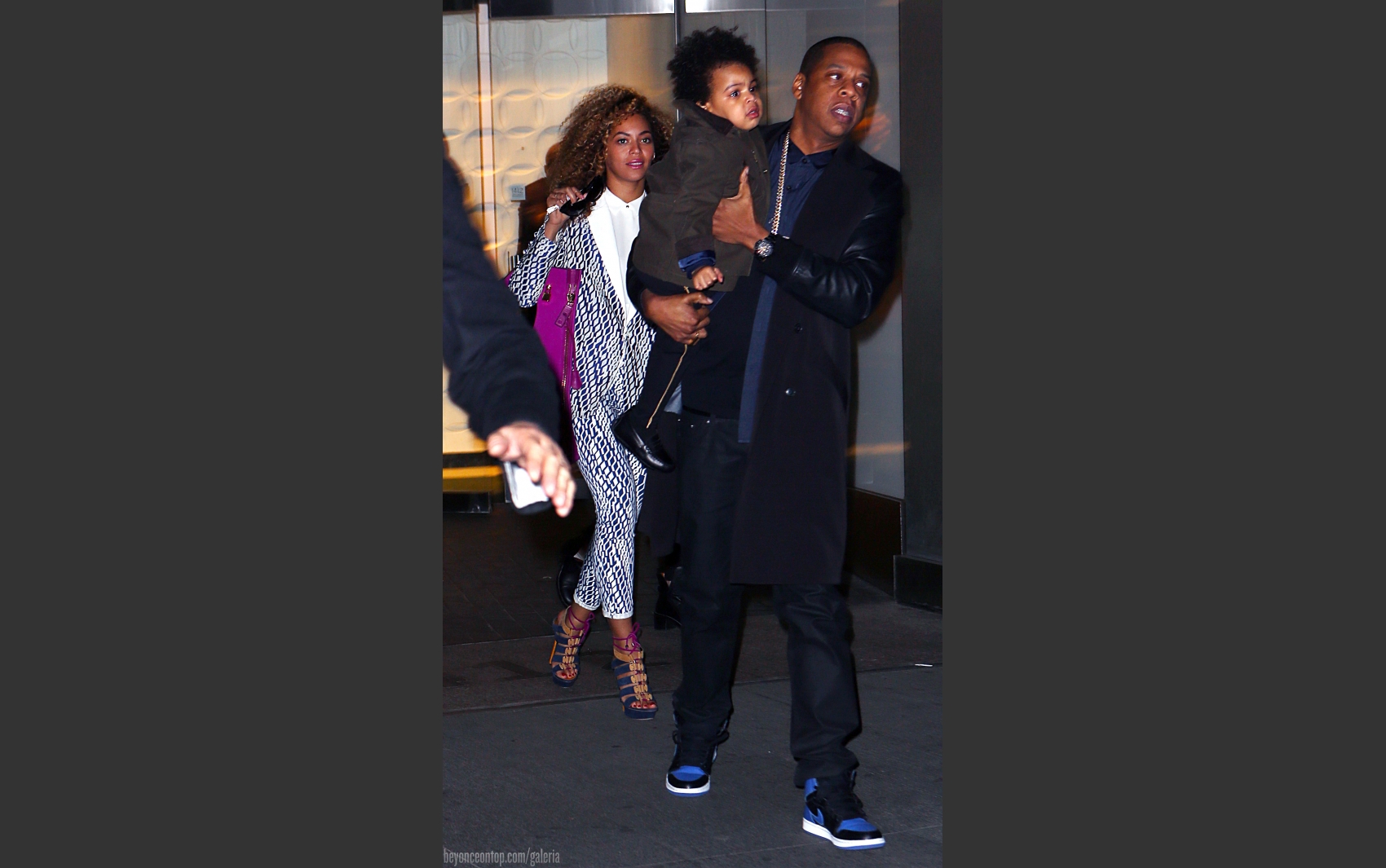 Beyonc&eacute;, Jay-Z e Blue Ivy. 