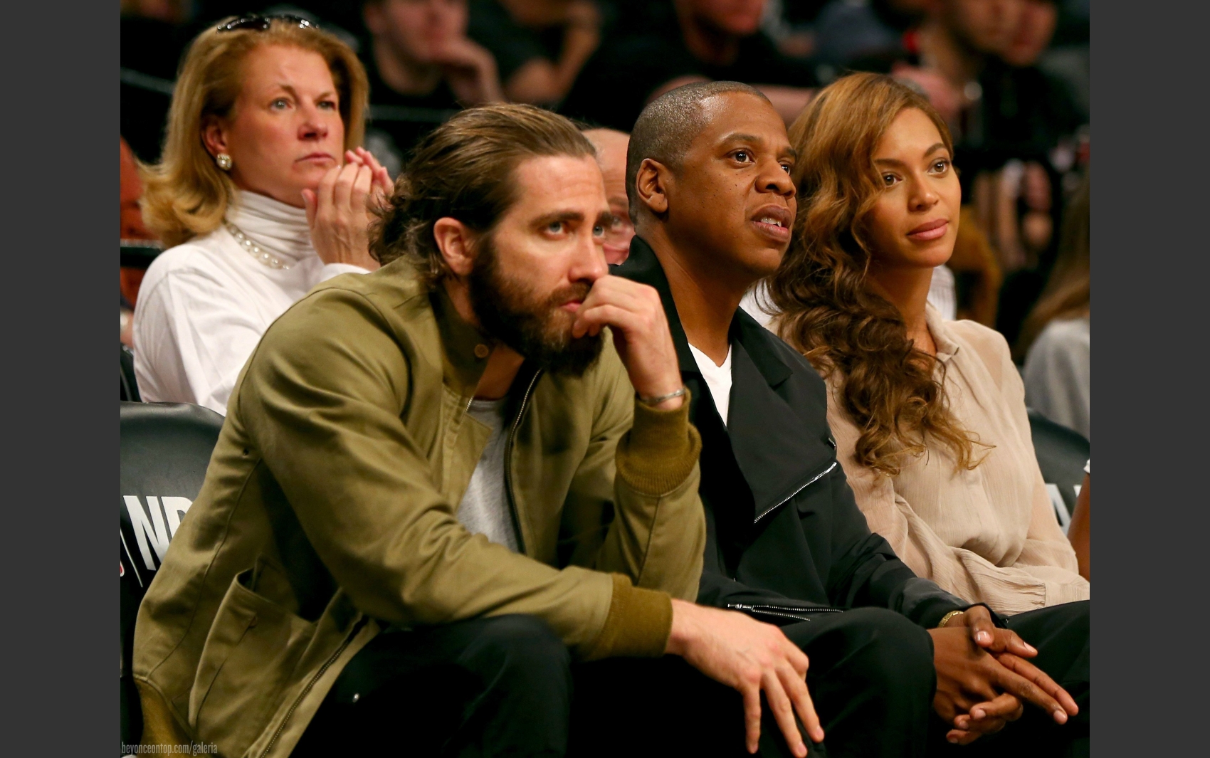 Jake Gyllenhaal, Jay-Z e Beyonc&eacute;. 