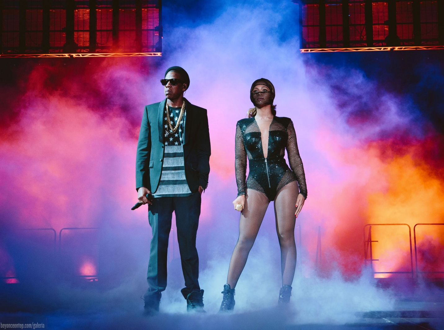 Beyonc&eacute; e Jay Z. 