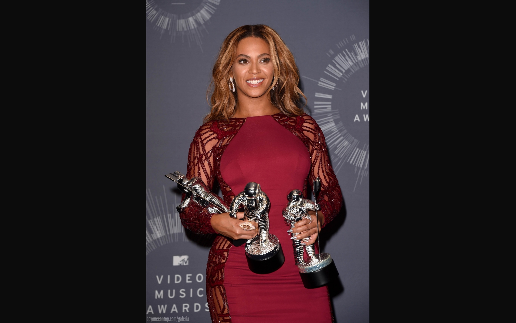 Beyonc&eacute; na Sala de Imprensa. 