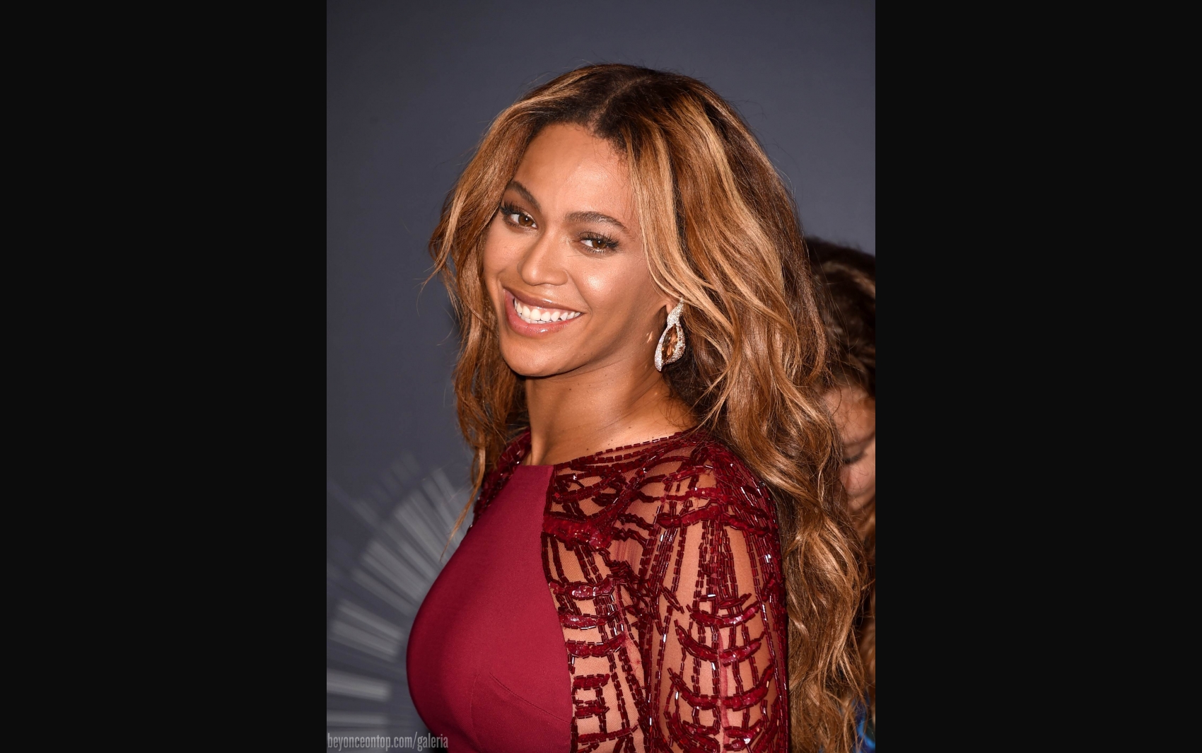 Beyonc&eacute; na Sala de Imprensa. 