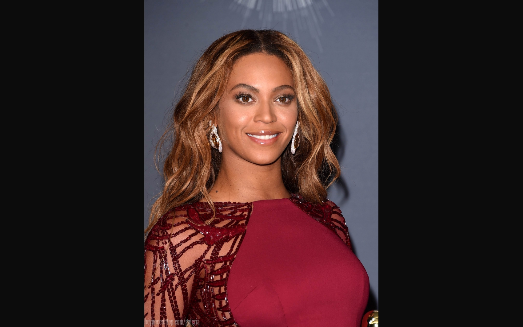 Beyonc&eacute; na Sala de Imprensa. 