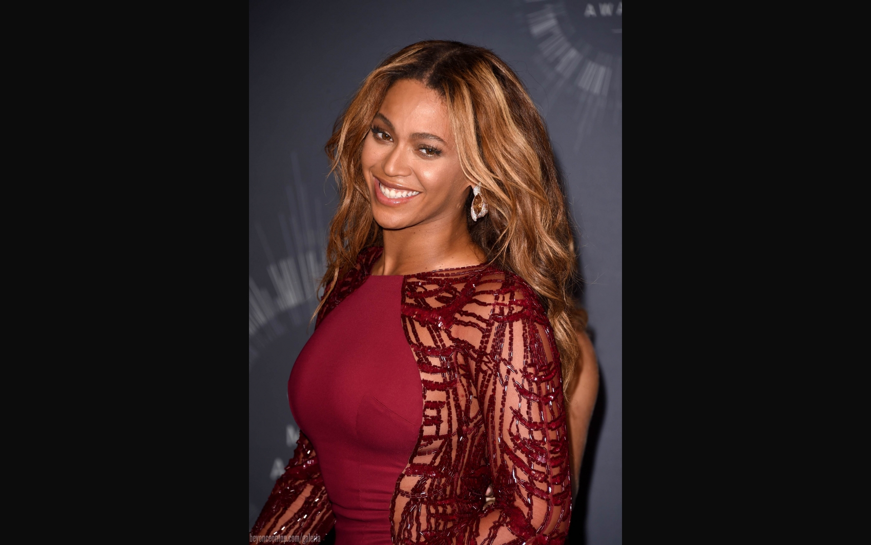 Beyonc&eacute; na Sala de Imprensa. 