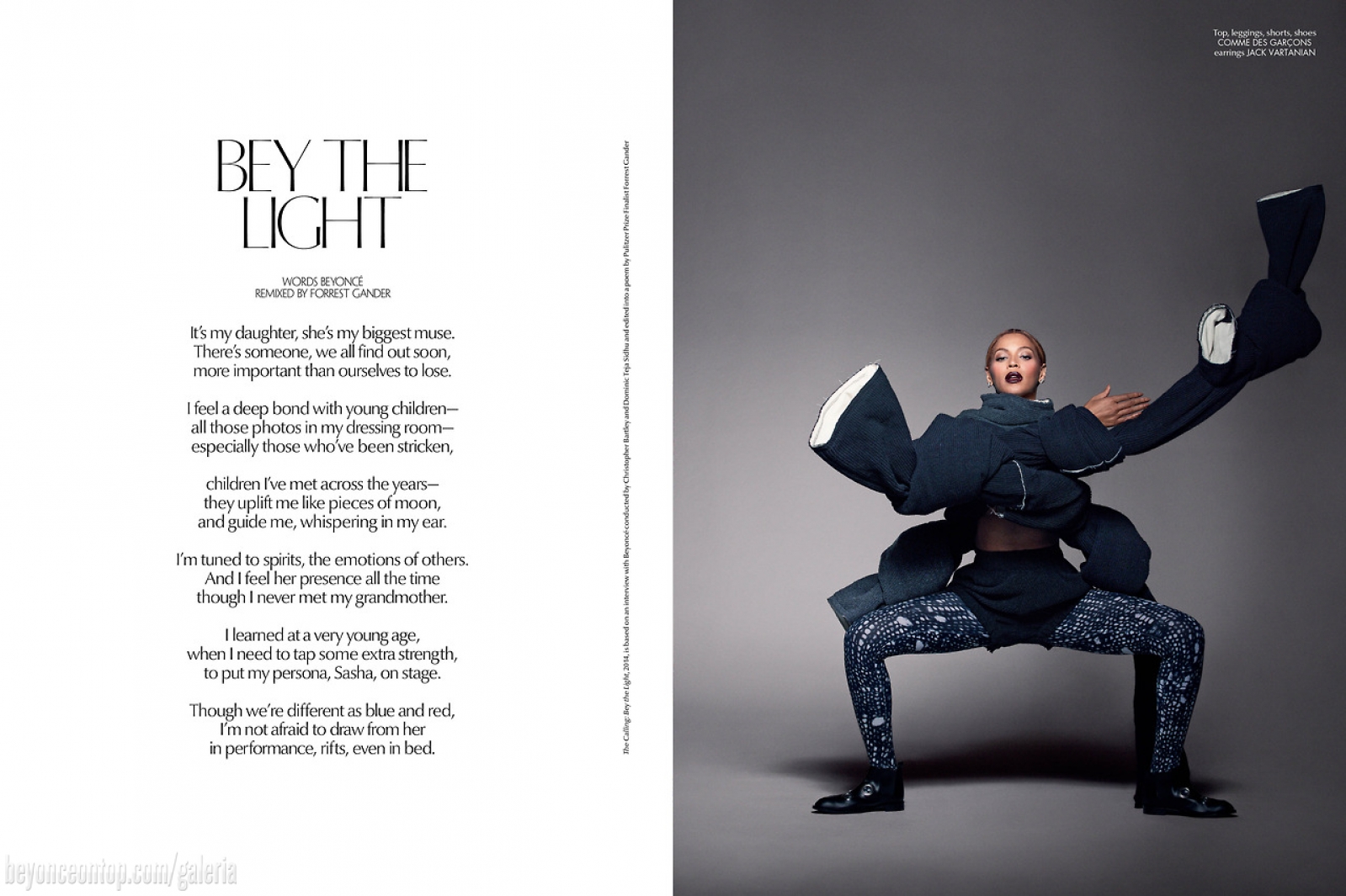 Beyonc&eacute; para a CR Fashion Book. 