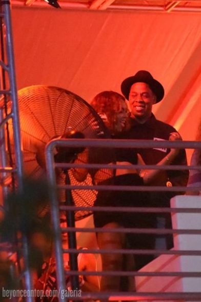 Beyonc&eacute; e Jay Z no festival Made In America. 