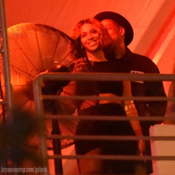 Beyonc&eacute; e Jay Z no festival Made In America. 