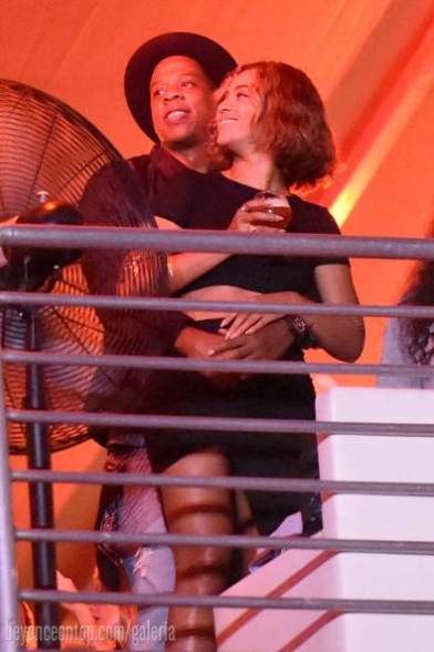 Beyonc&eacute; e Jay Z no festival Made In America. 