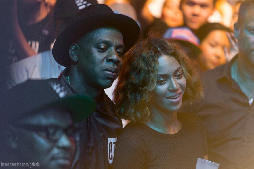 Beyonc&eacute; e Jay Z no festival Made In America. 