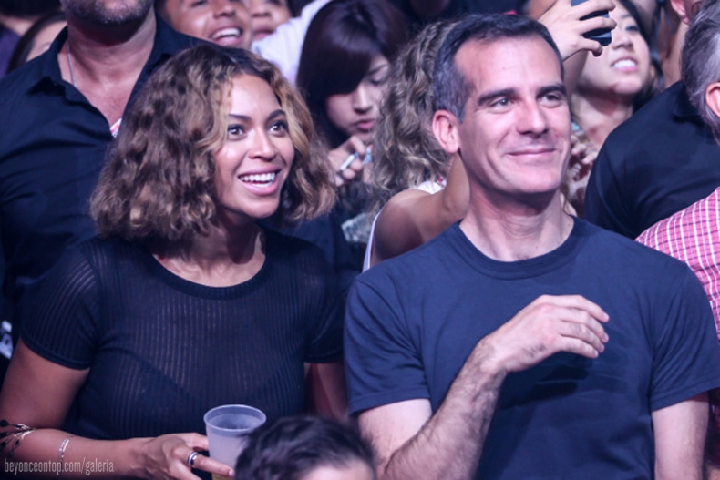 Beyonc&eacute; aproveitou o festival com o marido. 