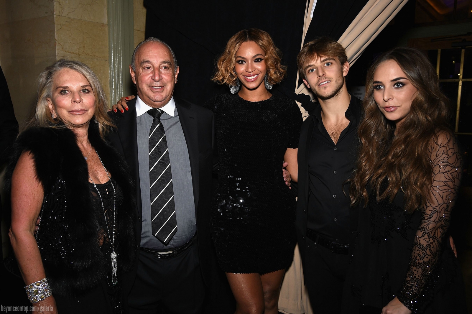Beyonc&eacute; com a fam&iacute;lia de Sir Phillip Green