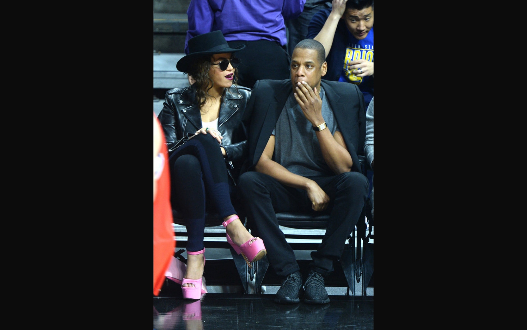 Beyonc&eacute; e Jay Z assistiram ao jogo com Kendrick Lamar