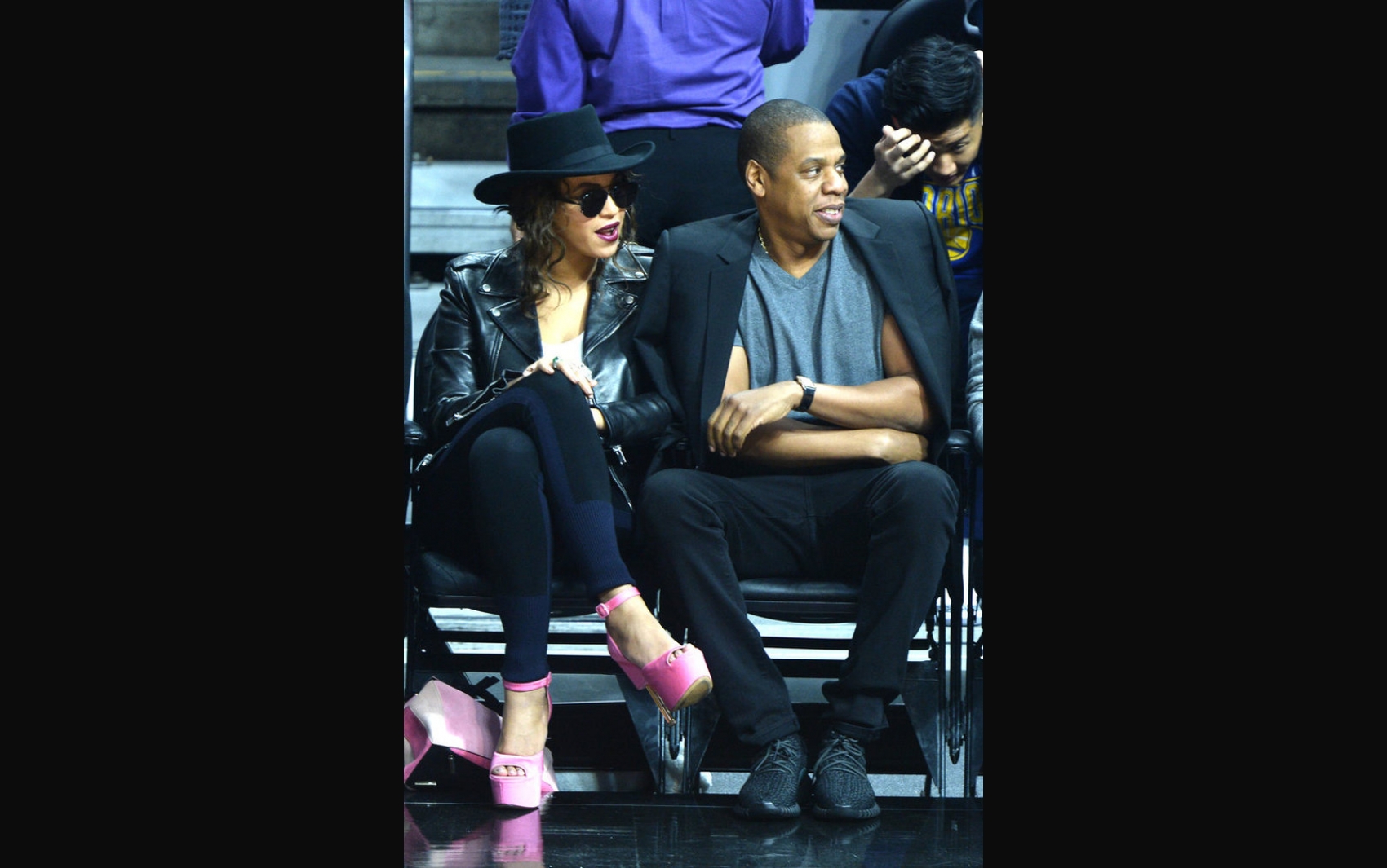 Beyonc&eacute; e Jay Z assistiram ao jogo com Kendrick Lamar