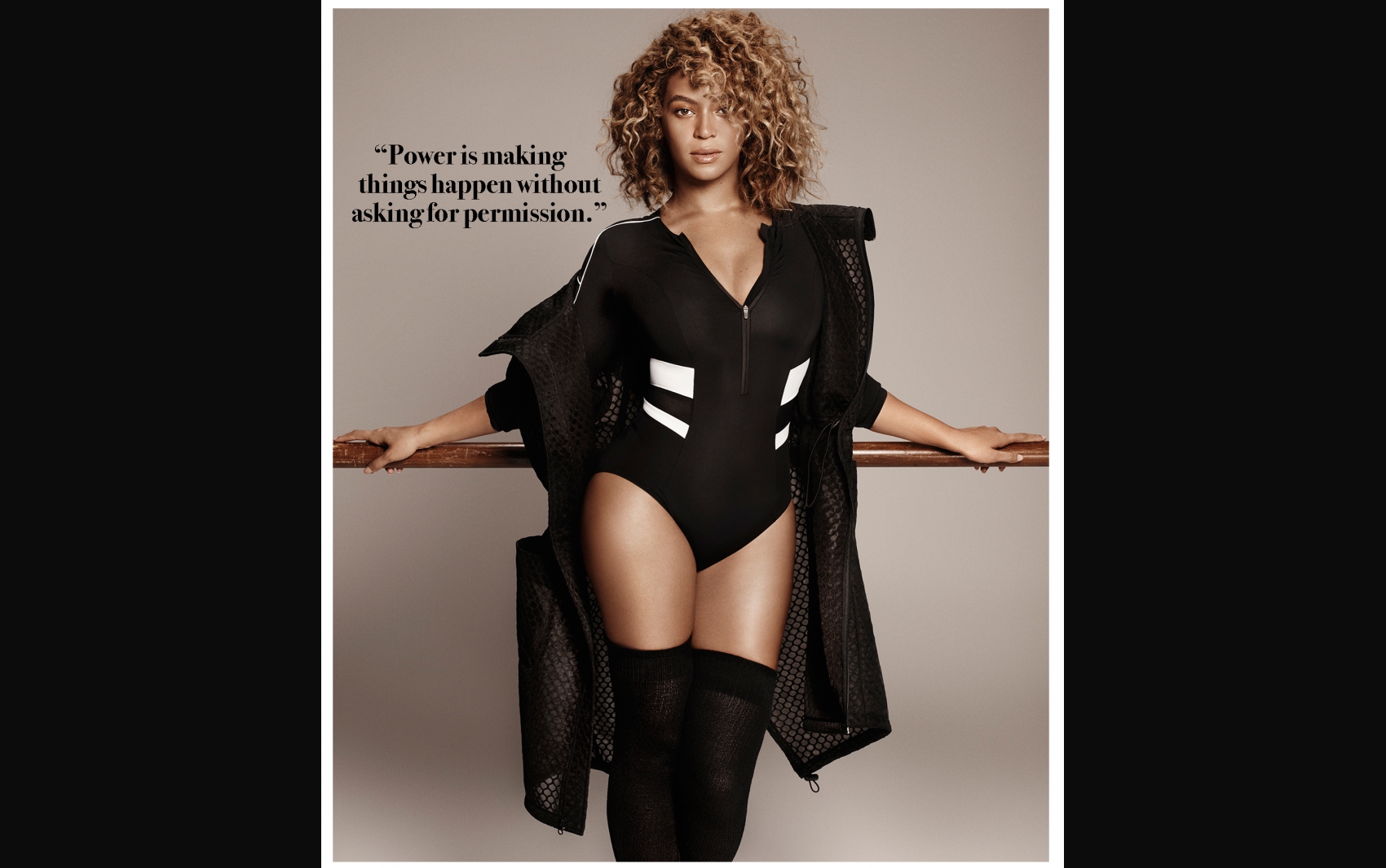 Beyonc&eacute; para a ELLE Magazine; maio de 2016