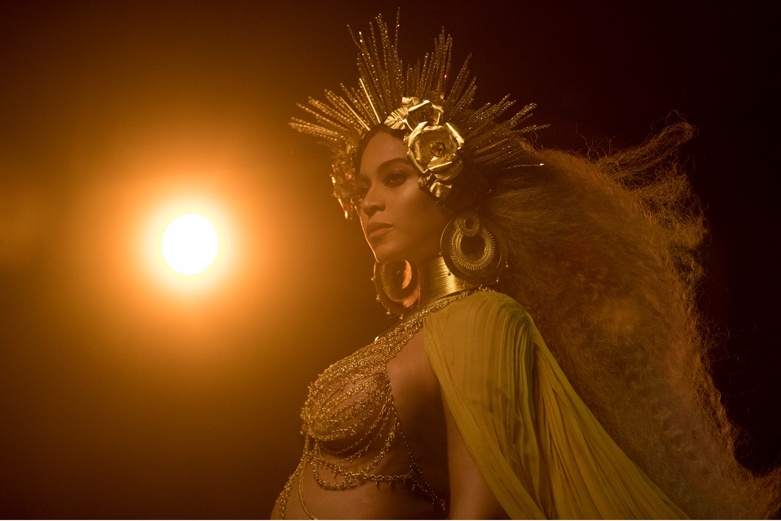 Beyonc&eacute; em proje&ccedil;&otilde;es da performance no Grammy 2017